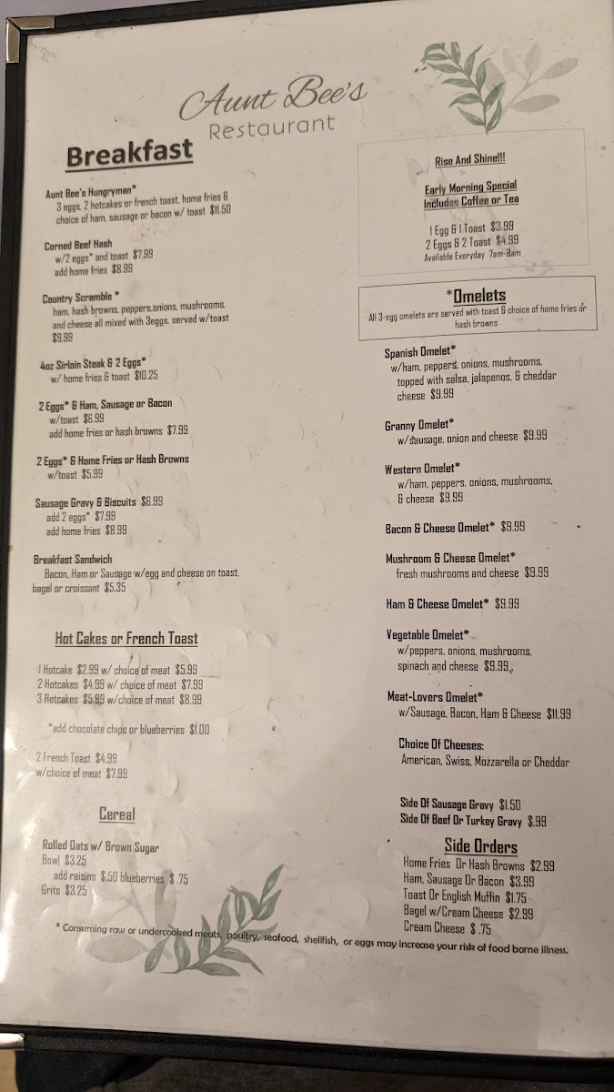 Aunt Bee's Catering & Wedding Menu - Image 1